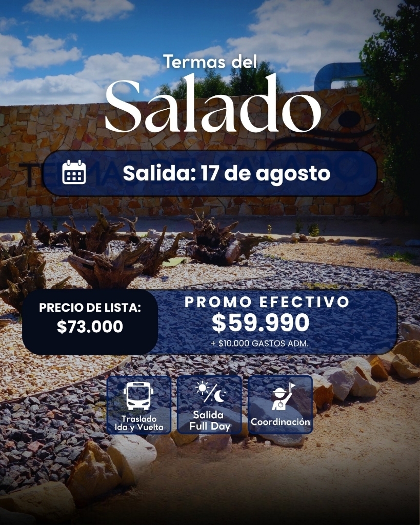 Flyer del viaje a Termas del Salado