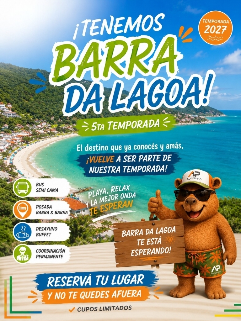 Flyer del viaje a Barra da Lagoa